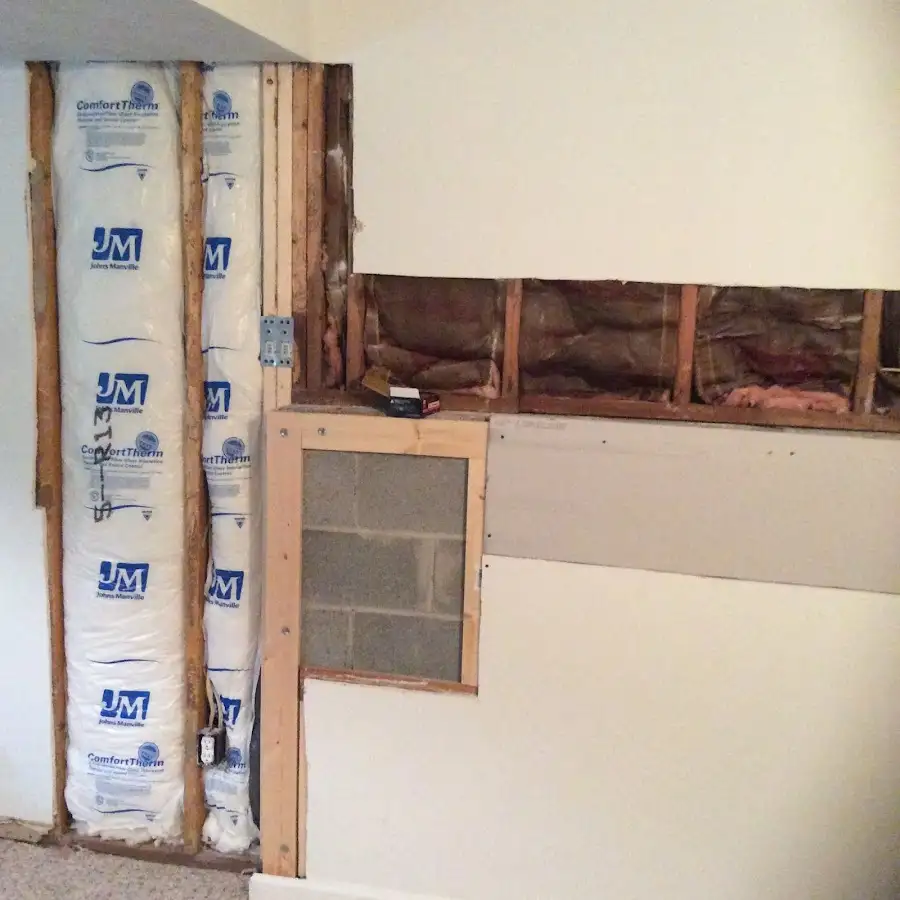 Wall insulation replacement during Contents Cleaning & Restoration in Longboat Key
